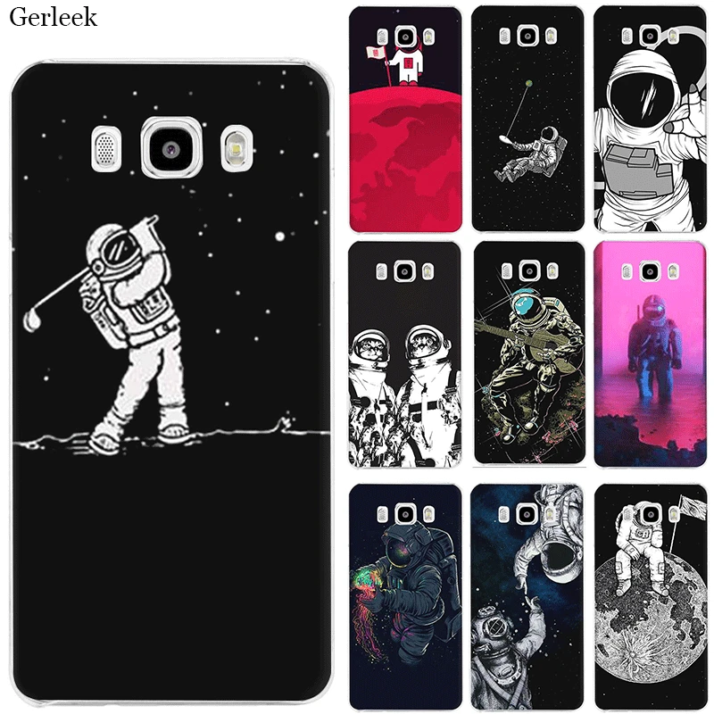 Мобильный чехол для телефона Samsung Galaxy J1 J2 J3 J5 J6 J7 твердый переплет астронавт