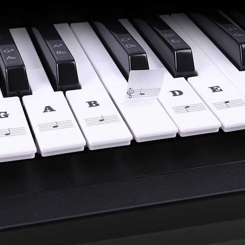 

88/61/54/49 Electronic Keyboard Piano Stave Transparent Note Sticker Notation Version & Sheet Music Piano Accessories Cn(origin)
