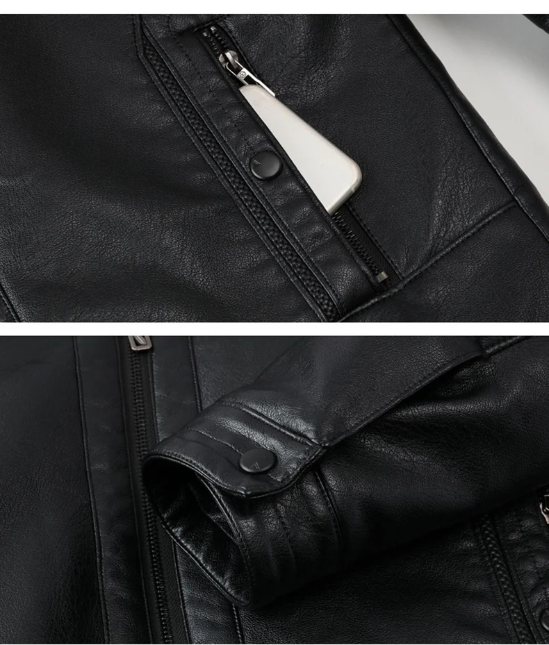 Стильные мужские куртки-бомберы из искусственной кожи черные коричневые Kahki искусственная кожа верхняя одежда для мужчин плотный флис вискозный вкладыш короткое пальто 4XL