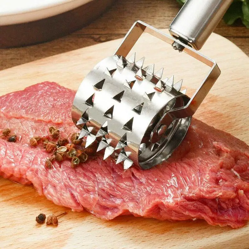 Steel Rotating Meat Tenderizer Hammer Claws Needle Kitchen Steak Grilling Pork Mallet BBQ Poultry Tools | Дом и сад