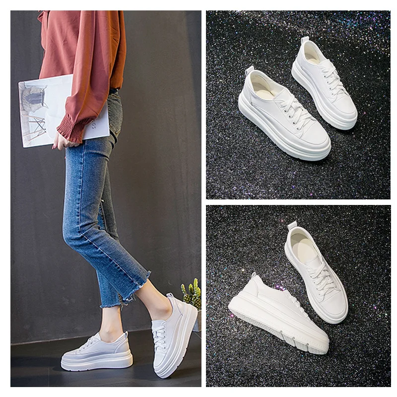 

Online Celebrity Star Style 2019 Autumn & Winter WOMEN'S Shoes New Style Elevator Shoes Women's Lace-up Casual Sports STUDENT'S