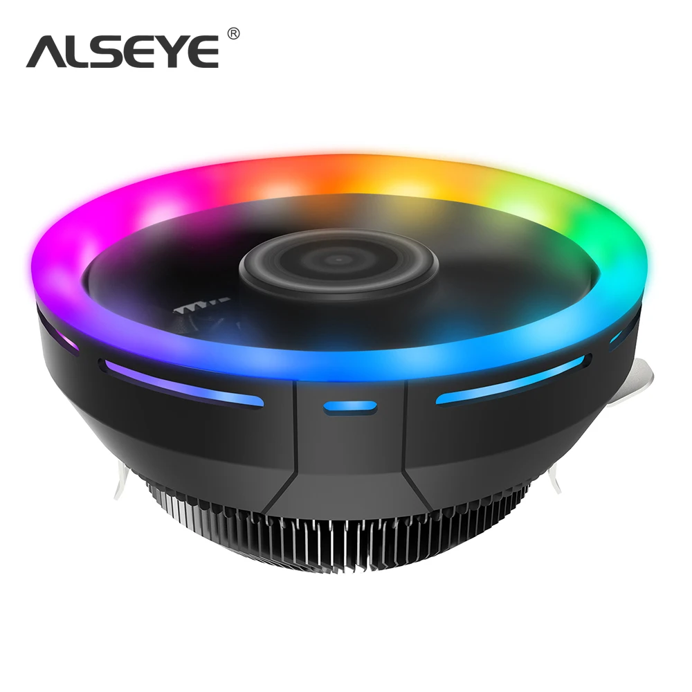 ALSEYE H120Z кулер для процессора 4pin PWM RGB Вентилятор охлаждения тихий радиатор для Intel 775/115X/AM2 AM3 AM3 AM4