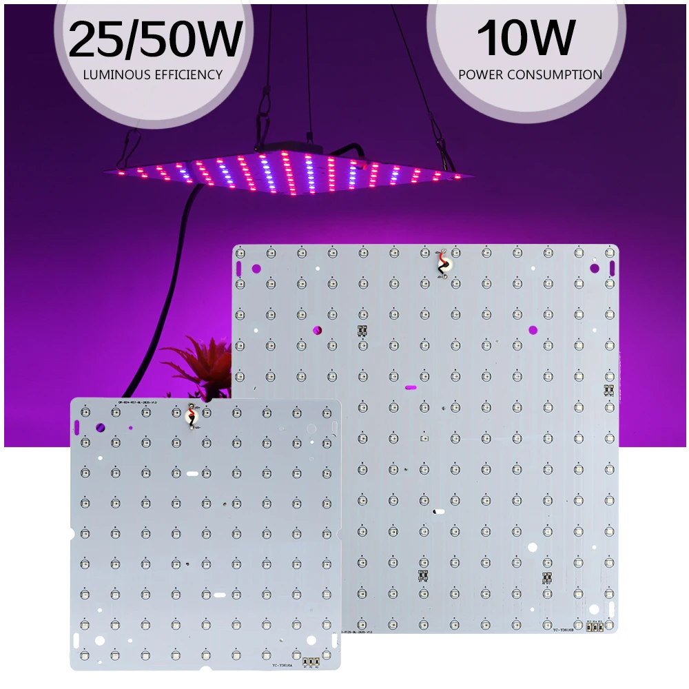 1000W светодиодный Grow светильник Панель полный спектр Фито лампа AC85 240V EU/US вилка для