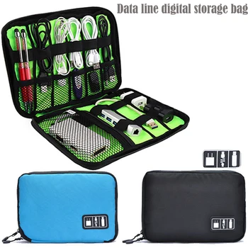 

Urikj Waterproof Travel Cable Storage Case for Electronics Gadgets Charging Cable Earphone Hard Disk Bag Cables Organizer 1pc