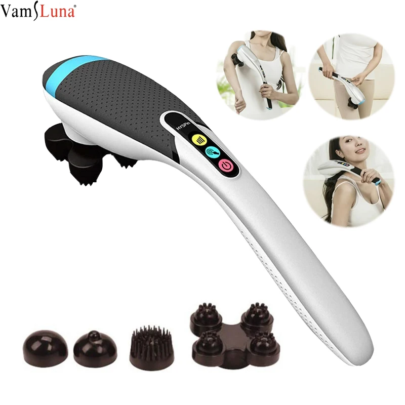 Electric Cordless Handheld Shoulder Back Neck Cervical Massager Wireless Hammer Stick Body Muscle Massage For SPA And Relaxation