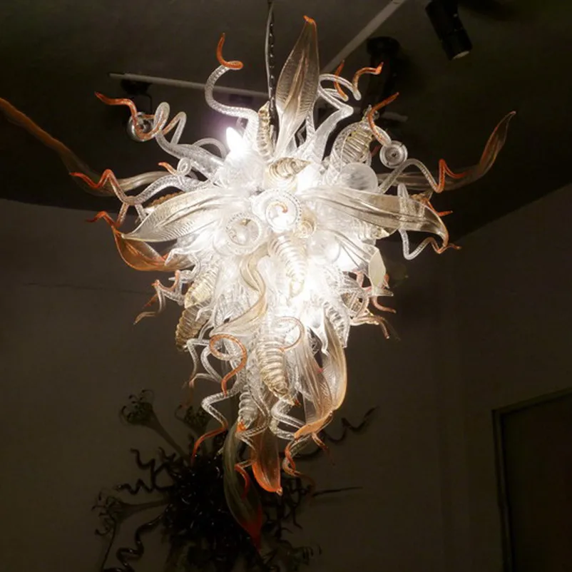 

Wonderful Flower Pendant Lamps Italy Design Art Decorative Hand Blown Glass Chandelier 28 by 36 Inches