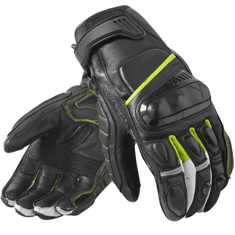 Перчатки из натуральной кожи Chicane moto rcycle, короткие перчатки M1, гоночные, для вождения, moto cross, rbike, перчатки в стиле ретро, полный палец, guantes moto - Цвет: Зеленый