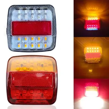 

12V Trailer Truck Caravan 26LED Taillight Tail Light Turn Signal Indicator Brake Stop Lamp Number Plate Light Rear Reverse