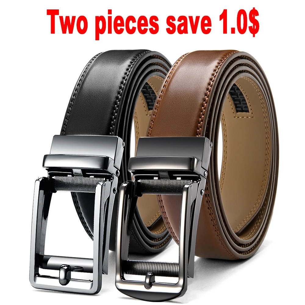Ratchet Belts Click Buckle Belt Black Leather Comfort Click Belt