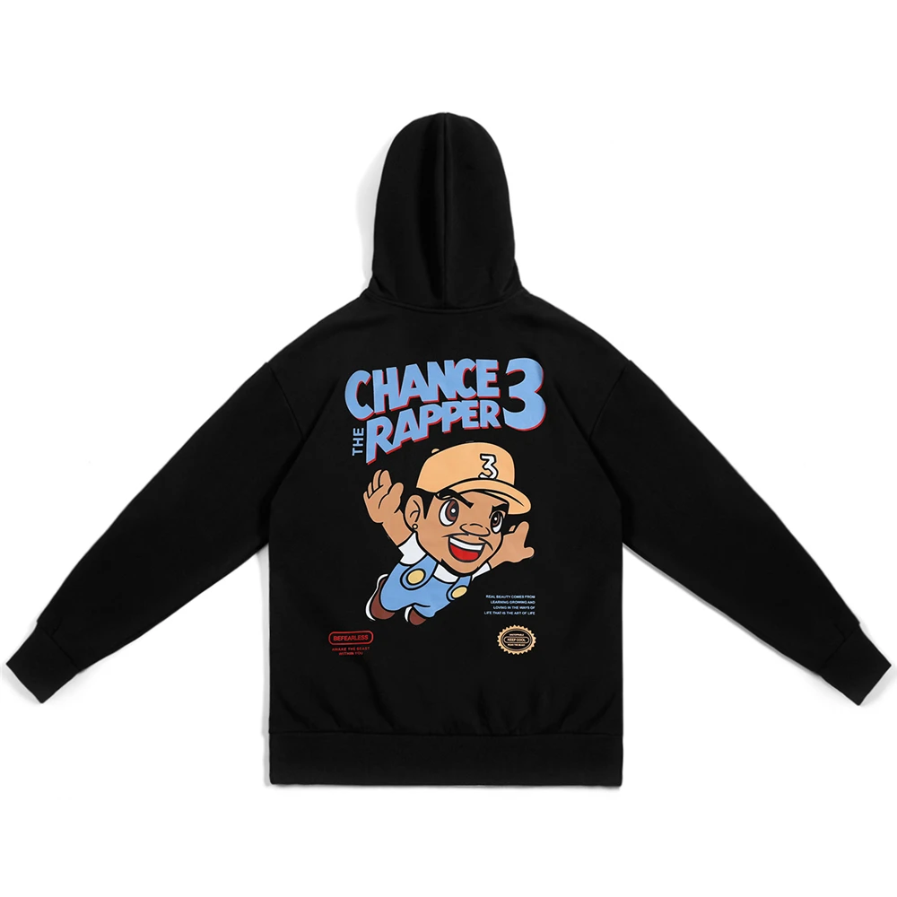 OSCN7 High Street печати флисовая толстовка женщина осень уличная плюс бархатные толстовки оверсайз женщины 8060A - Цвет: Черный