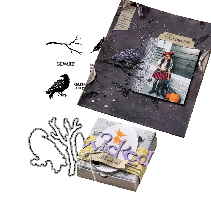 

JCarter Rubber Stamps and Metal Cutting Dies Scrapbooking Beware Birds Craft Stencil Card Make Album Sheet Decor Die Cut 2019