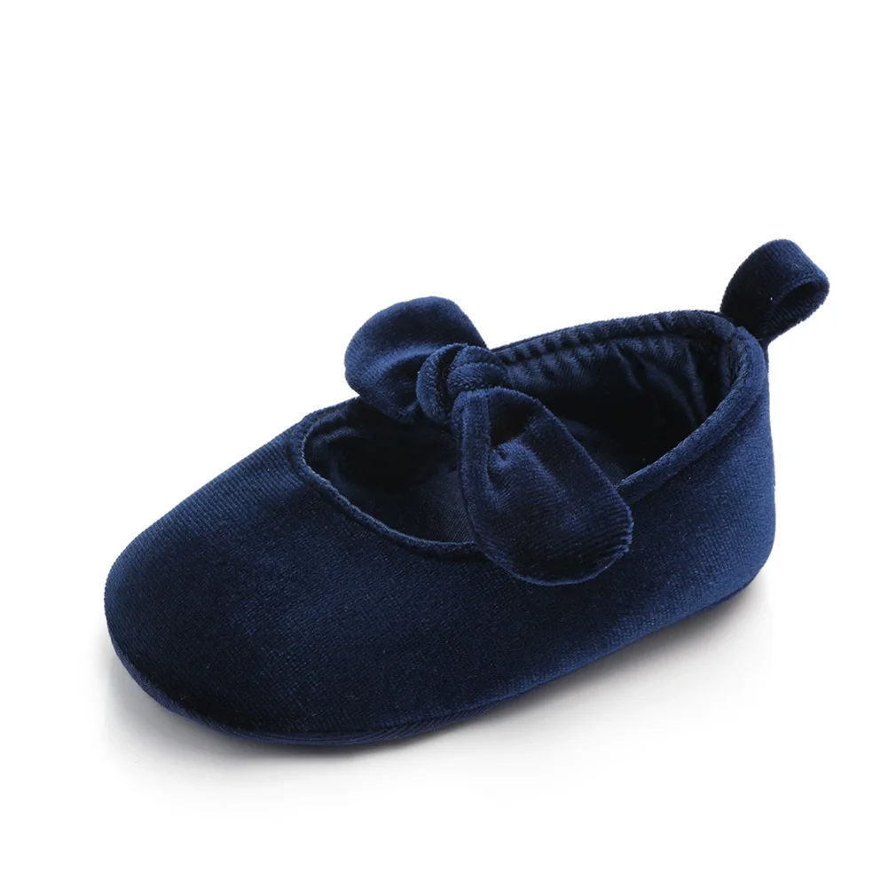 Pudcoco Cute Baby Girl Bowknot Soft Sole Shoes Prewalker Crib Shoes+ Hairband For Baby Girl
