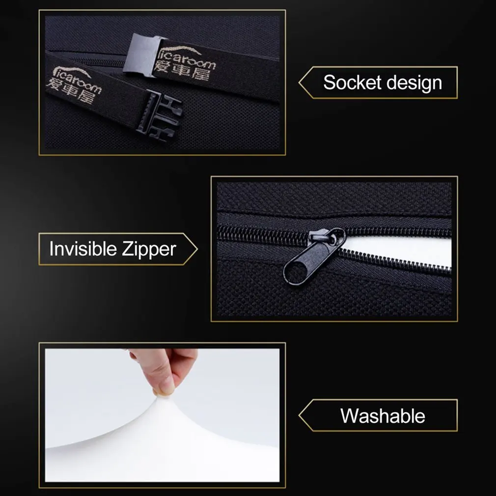ICAROOM 3D хлопковые подушки с эффектом памяти для шеи, шеи, подголовника, дышащие автомобильные подушки, подушки для шеи, аксессуары для стайлинга автомобилей