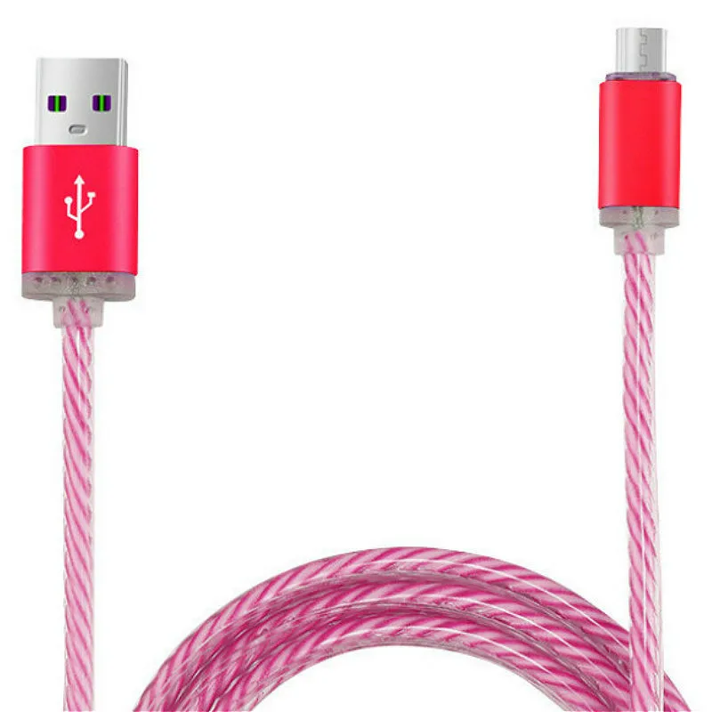 Micro Usb кабель зарядное устройство зарядный шнур 8 Pin для Iphone для Android мобильного телефона зарядное устройство 1 м USB кабель для передачи данных с Светодиодный индикатор
