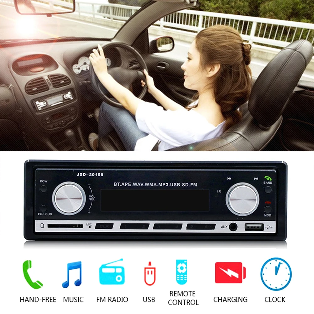 2015B Автомобильный плеер 1 Din авто FM AUX Mp3 Bluetooth аудиомодулятор Центральный Мультимедиа SD USB U диск музыкальный плеер