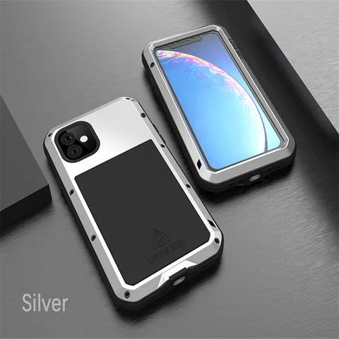MEI Aluminum Shockproof Phone Case For iPhone 13 12 11 Pro Max Heavy Duty 360 Full Protection Armor Cover for iPhone 13 Pro