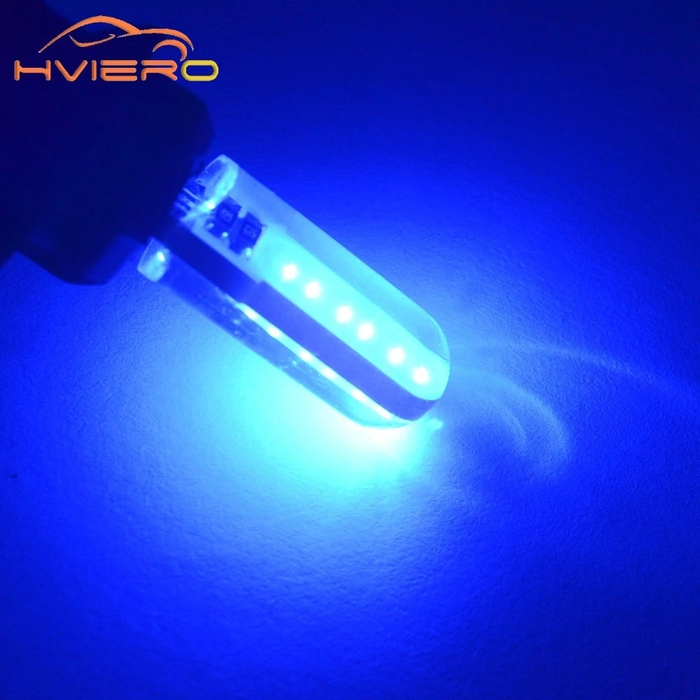 Hviero T10 194 2825 WY5W W5W COB LED Silica gel Waterproof Wedge Light Car marker light reading dome Lamp Auto parking bulbs 12V
