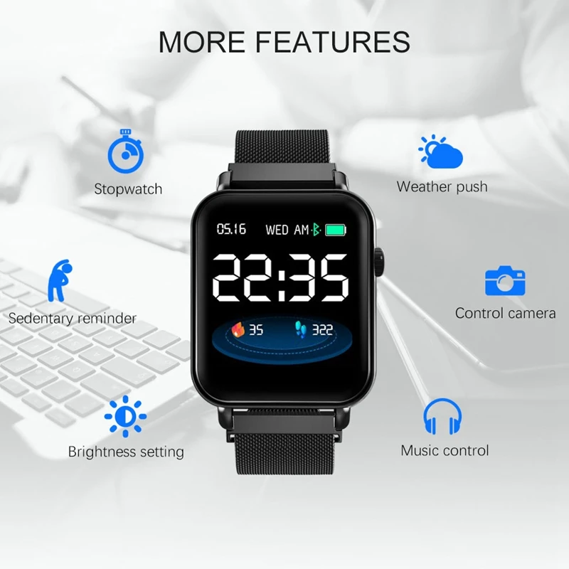 Y6 Pro Smart Watch Ip67 Waterproof Bluetooth Smartwatch Heart Rate Blood Pressure Fitness Tracker for Android Ios