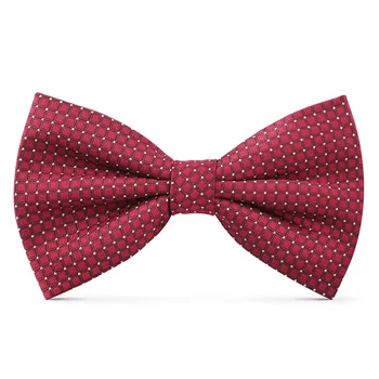 

2019 New Fashion Men's Bow Ties for Wedding Double Fabric Plaid Red White Dot Bowtie Club Banquet Butterfly Tie with Gift Box