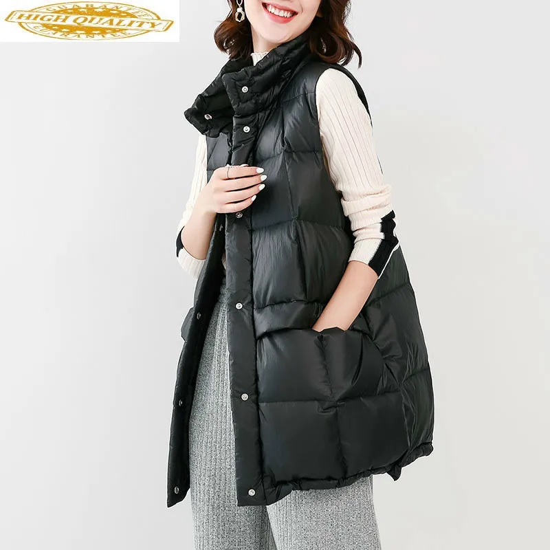 Vrouwen Donsjack Vest Eendendons Jas Winter Herfst Koreaanse Mouwloze Puffer Jas Vesten Van Vrouwen WMTY1751 KJ3683