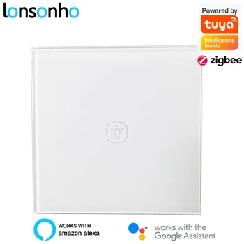

Lonsonho Tuya Zigbee Smart Switch WiFi 220V EU UK Wall Touch Light Switch with Neutral Wire Alexa Google Home Comaptible
