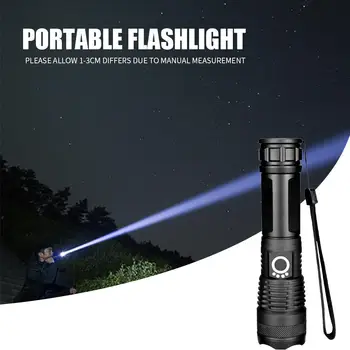 

Rechargeable XHP50LED Flashlights Outdoor Camping Waterproof 5 Modes Flashlight Power Display Convenient and Practical