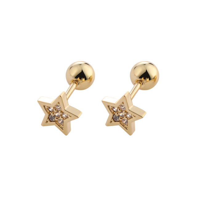 Cartilage Helix Tragus Stud Earrings Ear Nail Stainless Steel Bar Piercing Crystal Body Jewelry Accessories Gifts