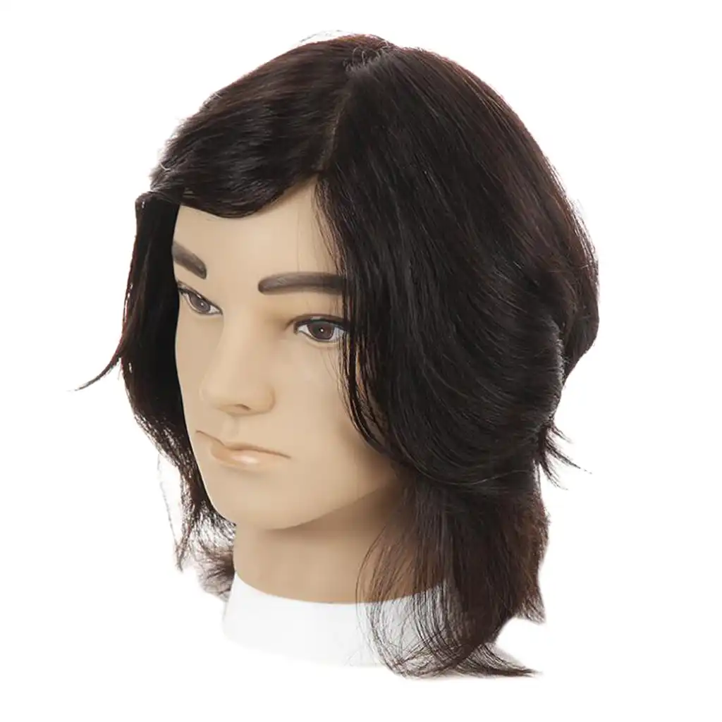 black male mannequin head with hair