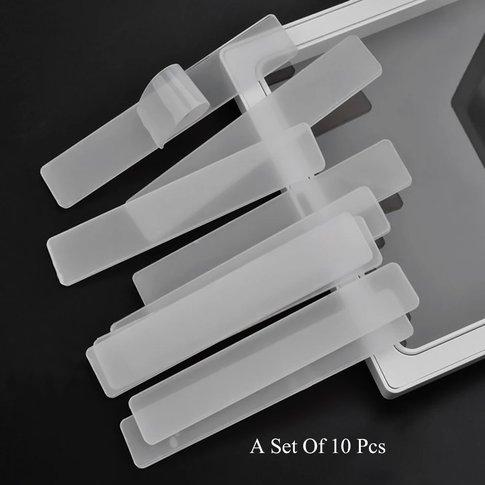 10Pcs Transparent Acrylic Nail Holder False Nail Stand Manicure Displayer Practice Show Board Nail Art False Tips Sticks