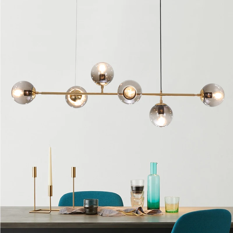 Newest Design Glass Balls Chandeliers Concise Style Art Decorate Hanging Lamp Dinning Living Room Light Led Pendant E27 Bulb afbeelding