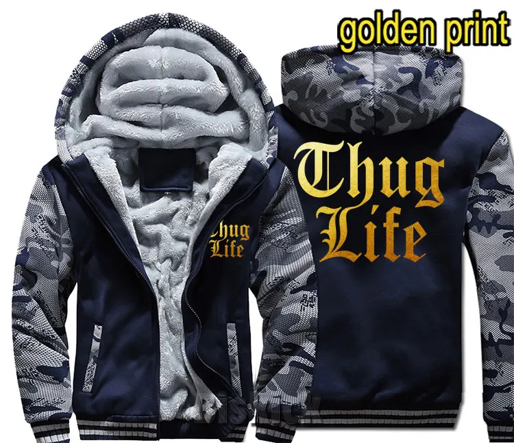 Новая мода для мужчин wo мужчины рэп музыка thug life rock теплое толстое пальто куртка зимняя теплая толстовка с капюшоном бархатная Толстовка Топ толстовки