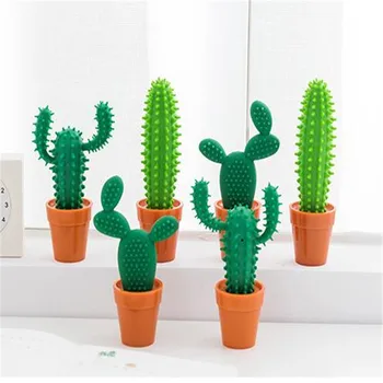 

Bonsai Ballpoint Pen Cactus Shape BallPoint Pens Cute Green Potted Plant Stationery Pen 0.5mm Desk Decoration School Supplies