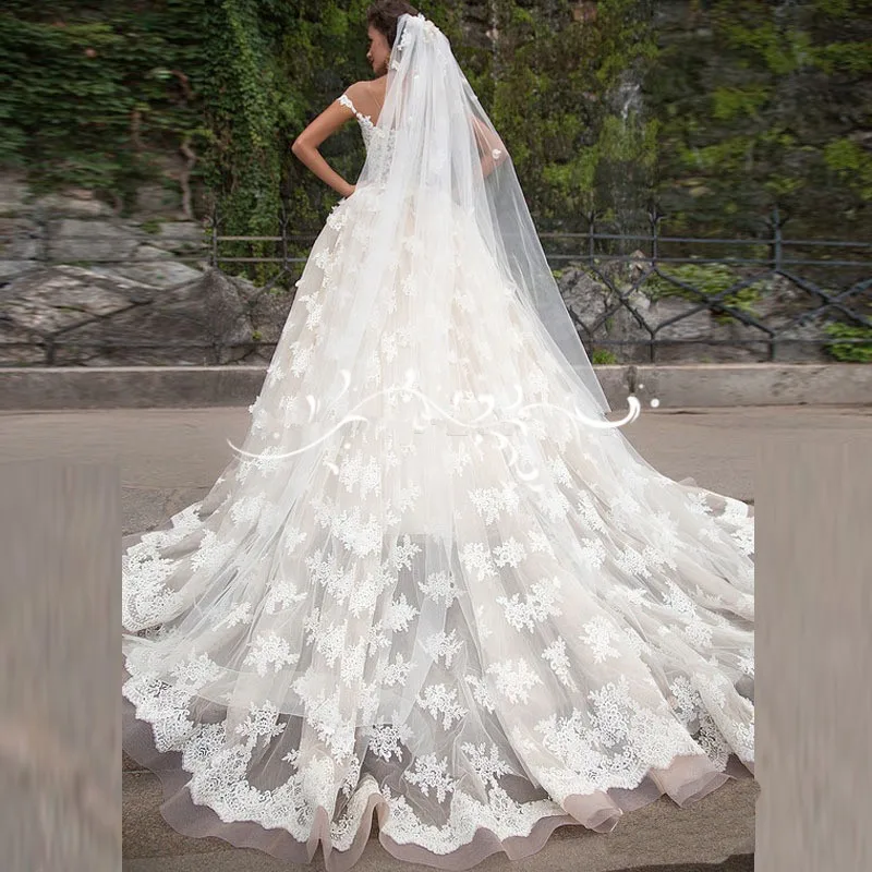 

Luxury Lace Ball Gown Wedding Dress Off Shoulder Princess Arabic Muslim Arab Bride Bridal Dress Gown Weddingdress Custom-made