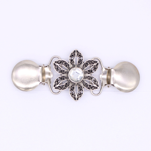 Cardigan Clip Fasteners for Clothes Clothespins Scarf Clip Brooch Sliver Pin Buckle Clip Holder Women Dress Jewelry