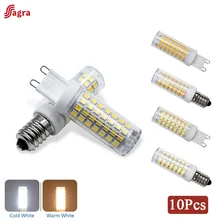 

10pcs/lot E14 Led Lamp Bulb G9 Led Candle Light Bulb 110V 220V Corn Lamp Led 6W Bombilla No Flicker Dimmable Chandelier Lighting