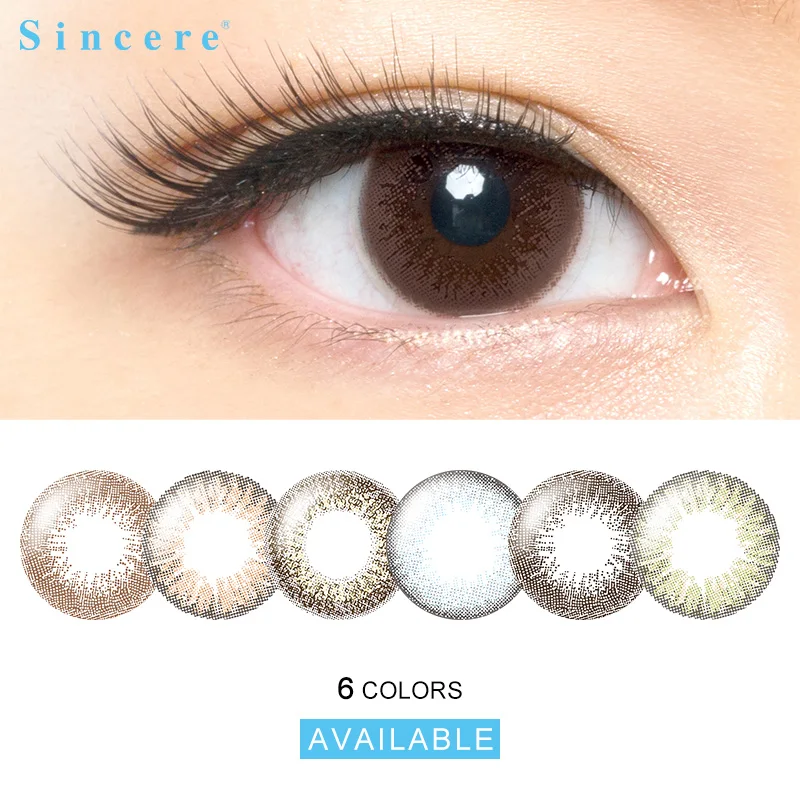 2lenses/pair Eye Lens Colored Contact Lenses Natural Looking Eye Monthly throw contact lenses for eyes used for 30days