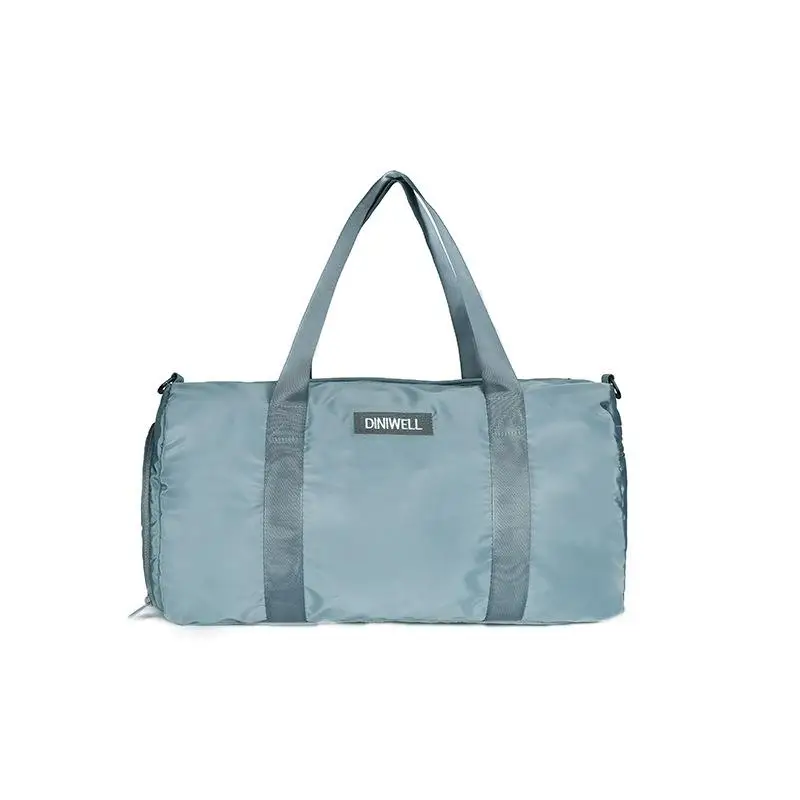 Light Travel Series Clothes Receiving And Cleaning Bag Dry Wet Separation Sports Fitness Nylon Casual Soft Women Travel Duffle - Цвет: Серый