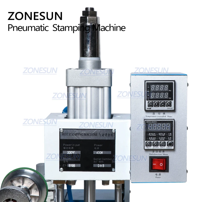 ZONESUN ZY-819B пневматическая штамповочная машина, кожаный Термопринтер для печати логотипов, ПЕЧАТНАЯ МАШИНКА, машина для тиснения визиток(220 В/50 Гц