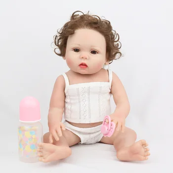 

NEW Newborn Babies dolls 45CM handmade Lifelike Toddler Reborn Baby Doll Full Silicone Body Bonecas DOLLS TOYS FOR KIDS Xmas