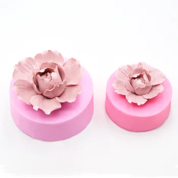 

3D Flower Soap Mold Medium-size Peony Fondant Cake Silicone Mold Cake Decorating Tools Birthday Cake Mold DIY Baking Tools
