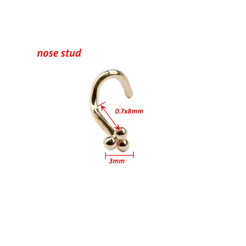 1Pc 16G 6/8mm Internally Threaded Prong Stud Nose Labret Stud Ear Tragus Cartilage Earring Lip Ring Piercing Jewelry Titanium