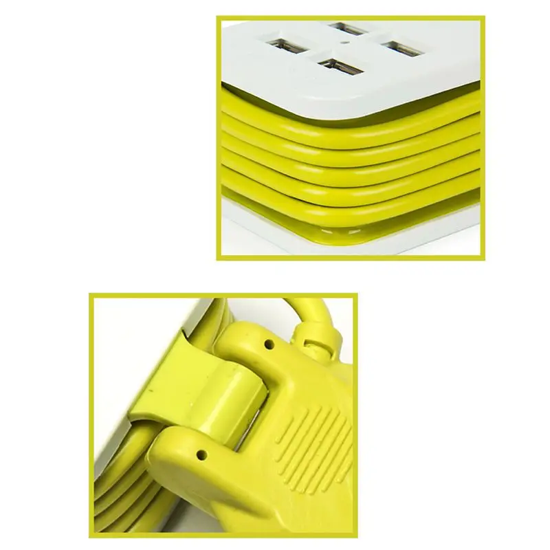 Портативный блок питания с европейской вилкой, 4 USB+ 1 разъем переменного тока/2 разъема переменного тока, адаптер для путешествий, 4 порта USB, зарядное устройство, розетка 1,5 м для смартфонов, планшетов, Новинка