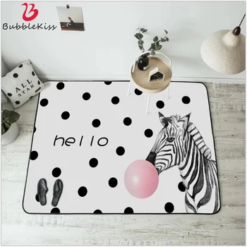 

Bubble Kiss Rugs For Bedroom Decor Customized Nordic Zebra Pink Bubble Gum Carpet Bedroom Rugs Large Cartoon Carpet Home Decor
