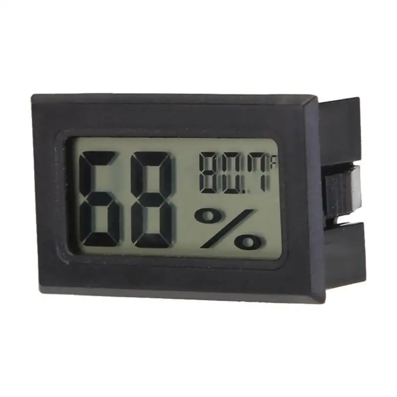 Термометр Мини цифровой ЖК-дисплей Крытый удобный датчик температуры измеритель влажности термометр гигрометр датчик - Цвет: Black B