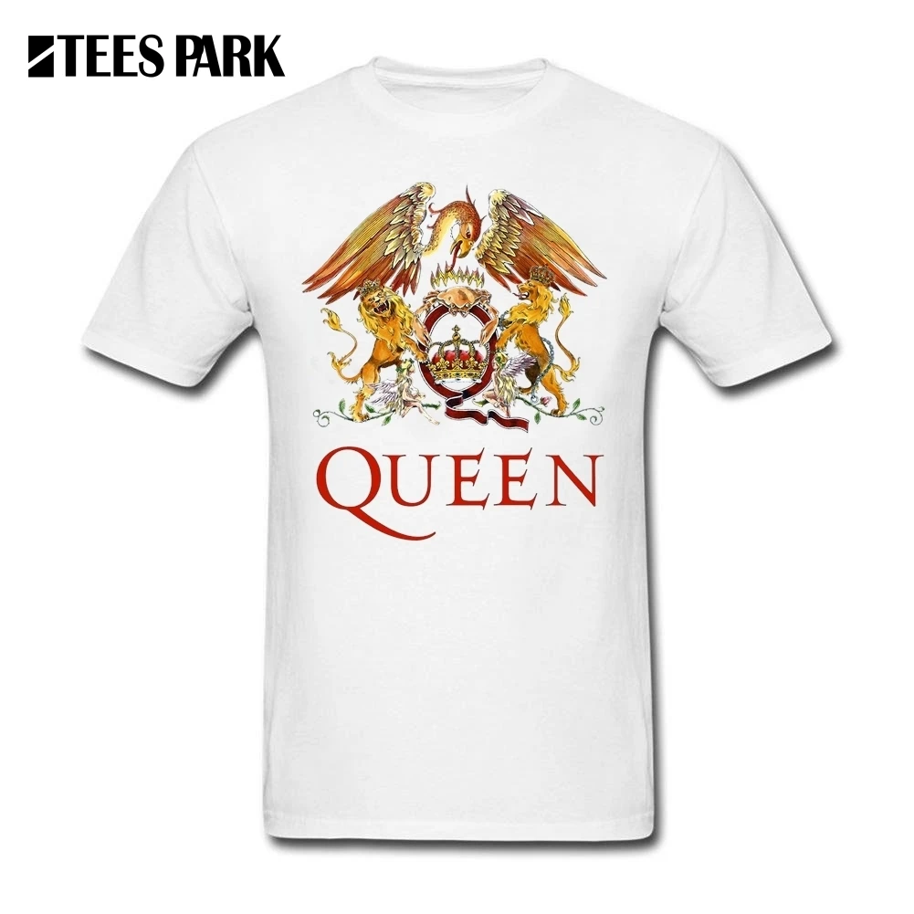 Футболки queen классический queen Crest футболки queen Для мужчин для взрослых с О-образным вырезом короткий рукав Рок Музыкальная Футболка Высокое качество XXXL - Цвет: White