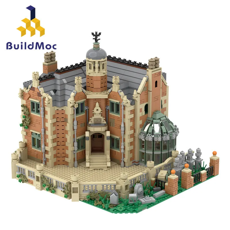 Buildmoc a mansão assombrada casa fantasma coleção castelo caber idéia modelo streetview blocos de construção tijolos presente do miúdo brinquedos 3944 pçs