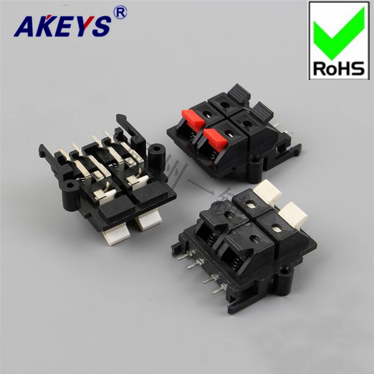 

4 PCS Connection clamp 4 bits high quality test acoustics wiring clamp fast clip aging test clamp WP4-15 external wiring seat