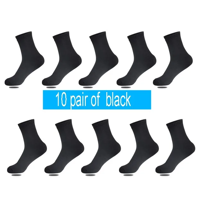 10 black 20 шт. = 10 пар, утепленные мужские шерстяные носки, теплые зимние носки, мужские плотные теплые Компрессионные носки для снега, harajuku size38-44 - Цвет: 10 black