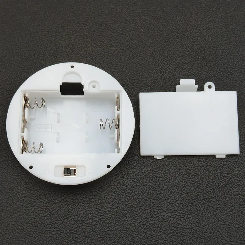 500 개/몫 3X1.5V AAA 배터리 홀더 케이스 스위치 커버 3 슬롯 4.5V AAA 화이트 라운드 배터리 기본 소켓 주최자