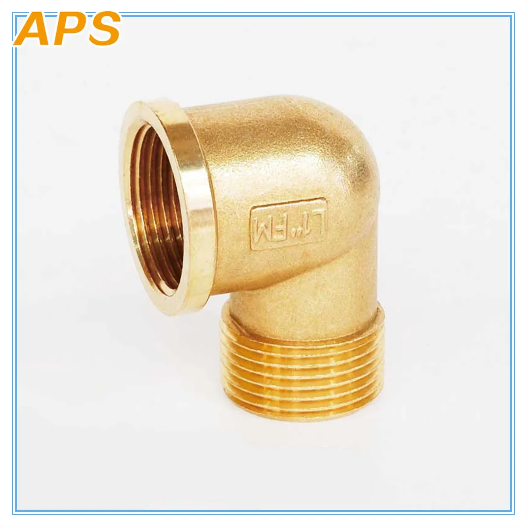 

Brass Elbow Pipe Fitting 1/8" 1/4" 3/8" 1/2" Female x Male Thread 90 Deg Connector Coupler For Water Fuel Copper